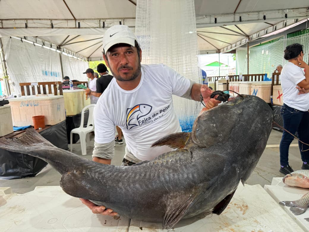 Peixe de 45 quilos vence concurso da Feira do Peixe em Cruzeiro do Sul