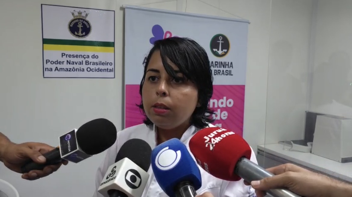 Mais de 600 atendimentos: ação da Marinha e ONG leva exames de mamografia a mulheres no Vale do Juruá